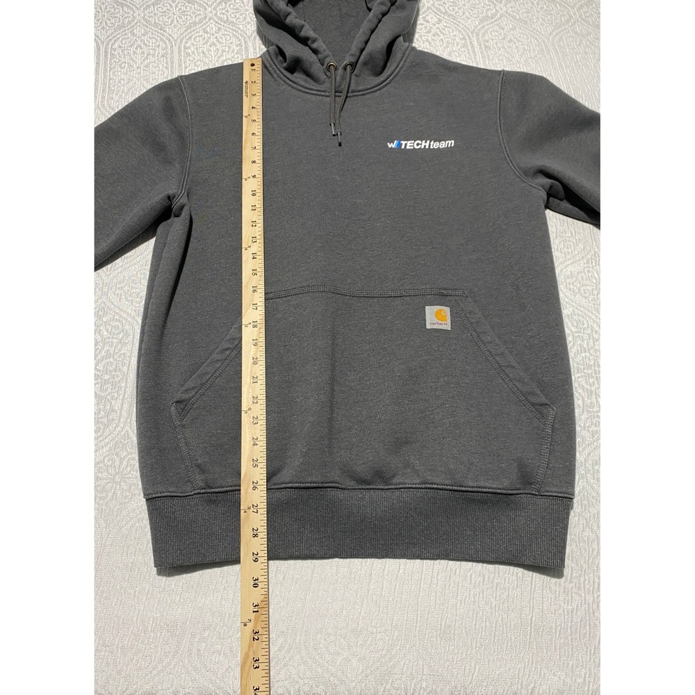 Carhartt Rain Defender Loose Fit Mens Hoodie Sweatshirt M Gray Tech Team Logo - Picture 6 of 8
